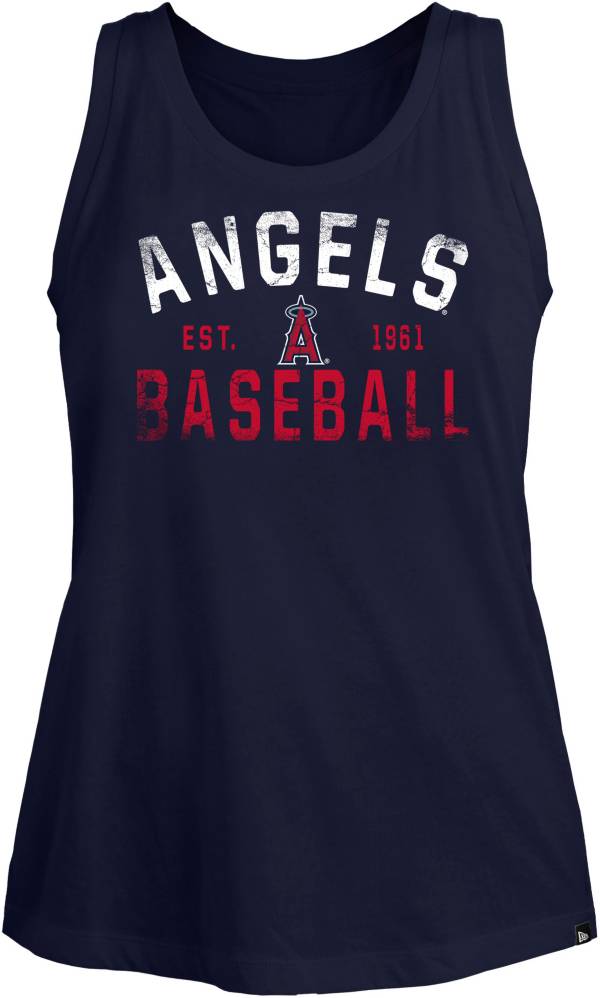 New Era Women's Los Angeles Angels Blue Open Back Tank Top product image