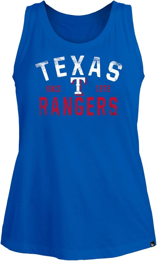 New Era Women's Texas Rangers Blue Open Back Tank Top