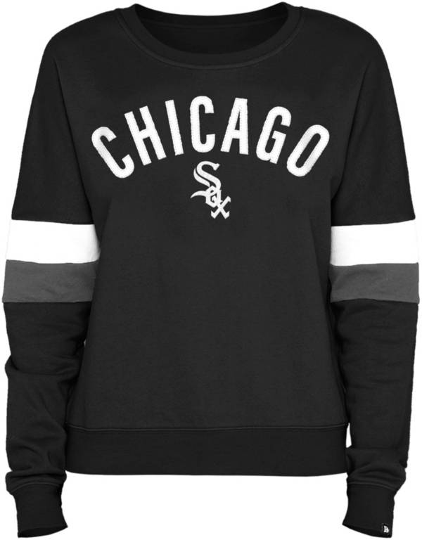 New Era Women's Chicago White Sox Black Fleece Crew Neck Sweatshirt product image