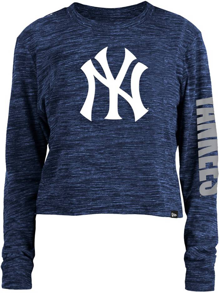 New Era Women's New York Yankees Blue Space Dye Long Sleeve T