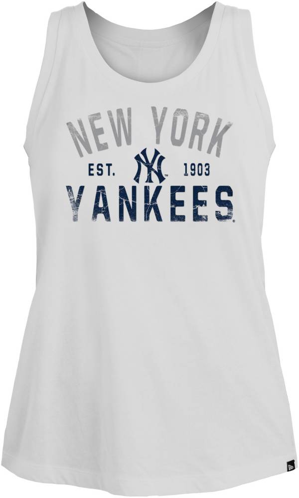 New Era Women's New York Yankees White Open Back Tank Top product image