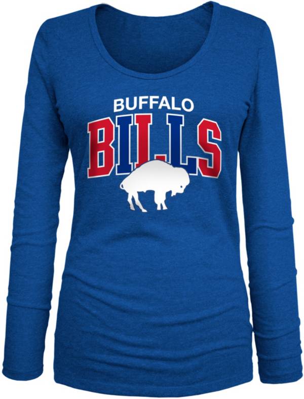 New Era Women's Buffalo Bills Color Block Red Hooded Long Sleeve T-Shirt product image