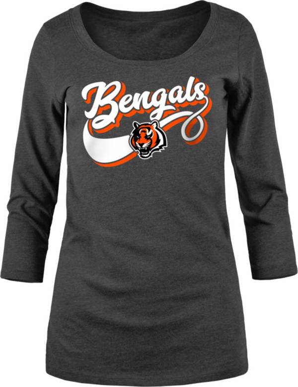 Cincinnati Bengals '47 Women's Tom Cat Long Sleeve T-Shirt - Black