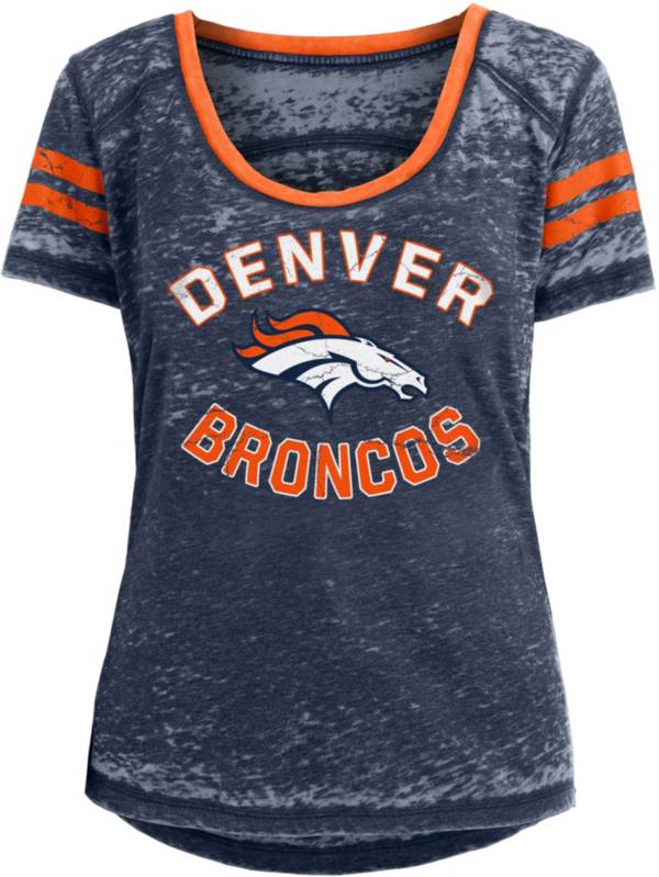 New Era Women's Denver Broncos Burnout Blue T-Shirt product image