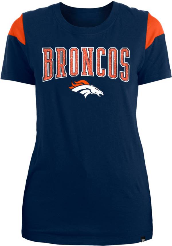 New Era Apparel Women's Denver Broncos Glitter Gel Blue T-Shirt product image