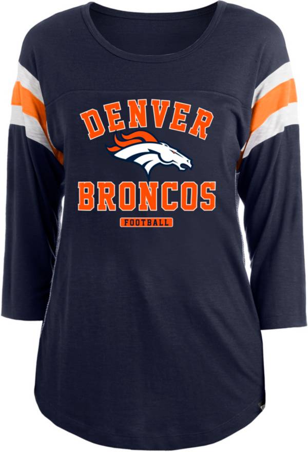 New Era Apparel Women's Denver Broncos Sublimated Blue Three-Quarter Sleeve T-Shirt product image