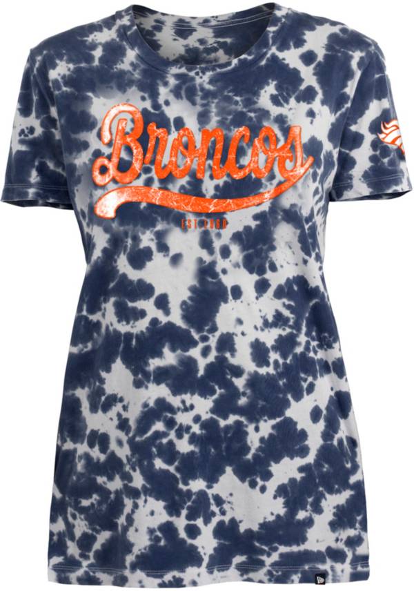 New Era Apparel Women's Denver Broncos Tie Dye Blue T-Shirt product image