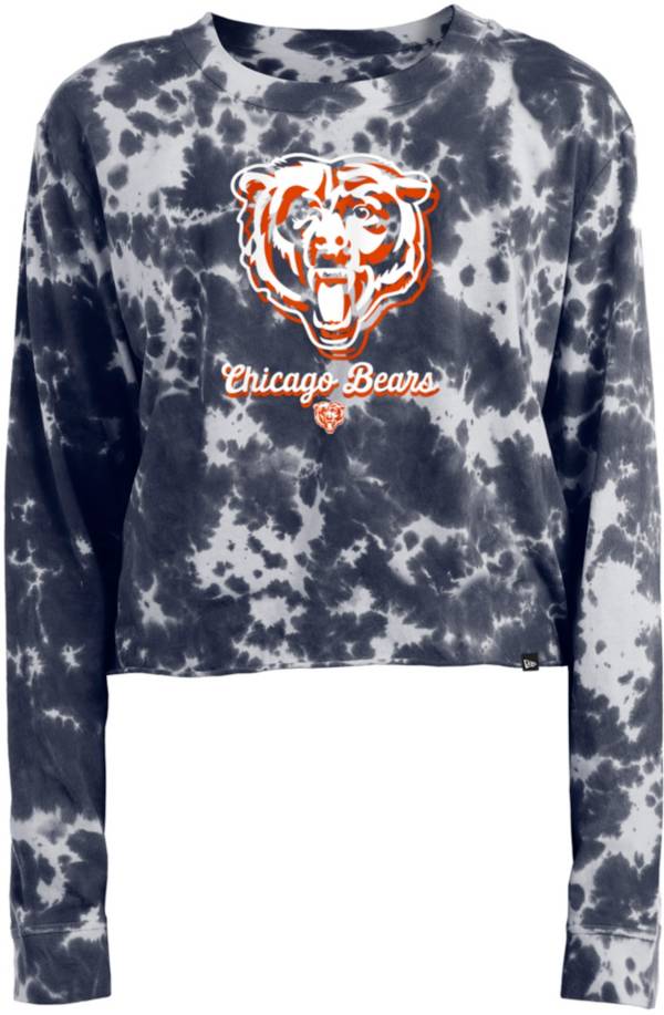 New Era Apparel Women's Chicago Bears Tie Dye Blue Long Sleeve T-Shirt product image