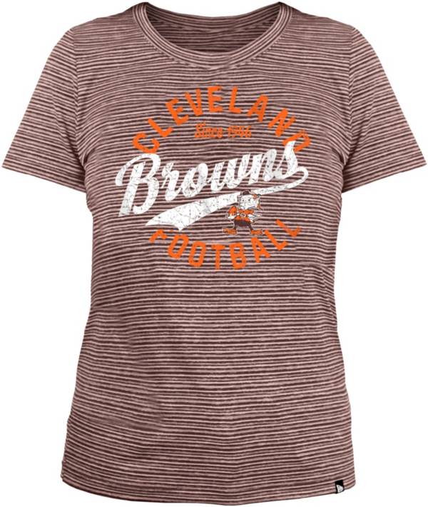 New Era Women's Cleveland Browns Space Dye Brown T-Shirt product image