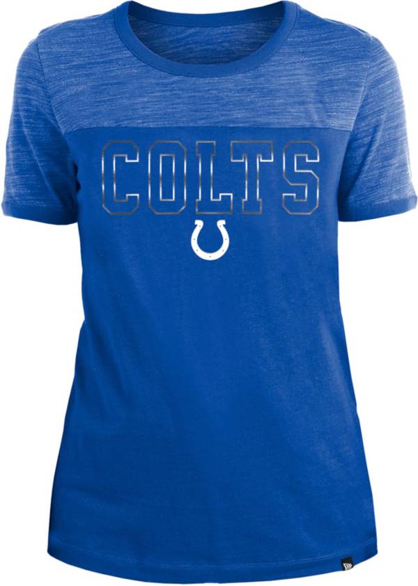 New Era Apparel Women's Indianapolis Colts Space Dye Foil Blue T-Shirt product image