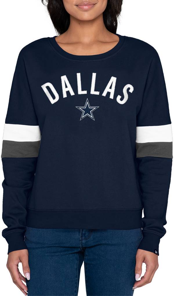 New Era Women's Dallas Cowboys Navy Brush Fleece Crew product image