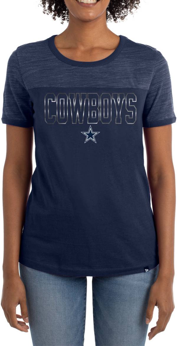 New Era Apparel Women's Dallas Cowboys Space Dye Foil Navy T-Shirt product image