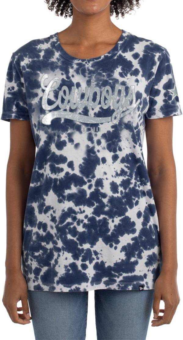 New Era Apparel Women's Dallas Cowboys Tie Dye Navy T-Shirt product image