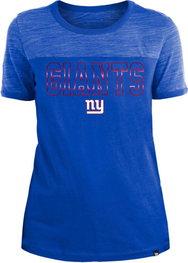 New Era Apparel Women's New York Giants Space Dye Foil Blue T-Shirt product image