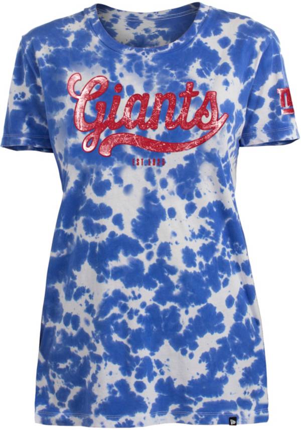 New Era Apparel Women's New York Giants Tie Dye Blue T-Shirt product image