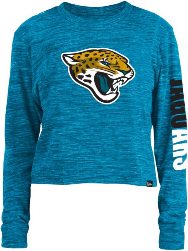 New Era Women's Jacksonville Jaguars Teal Lace-Up V-Neck T-Shirt