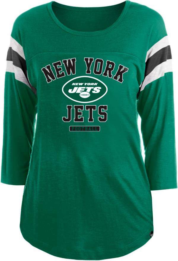 New Era Apparel Women's New York Jets Sublimated Green Three-Quarter Sleeve T-Shirt product image
