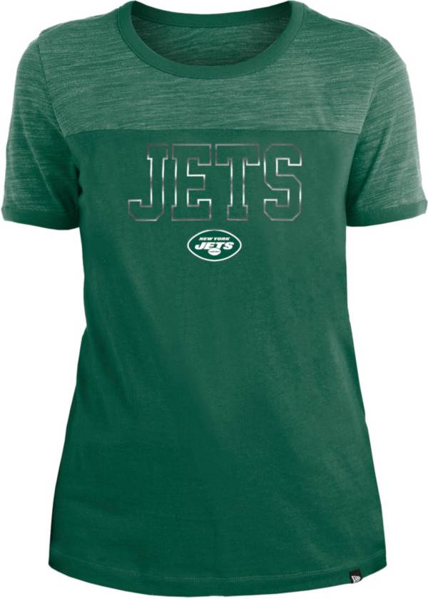 New Era Apparel Women's New York Jets Space Dye Foil Green T-Shirt product image