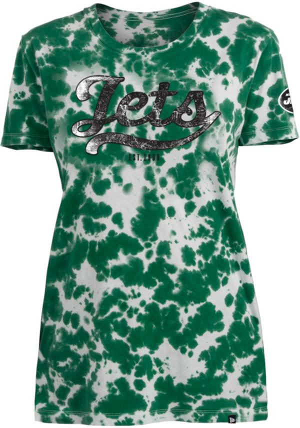 New Era Apparel Women's New York Jets Tie Dye Green T-Shirt product image