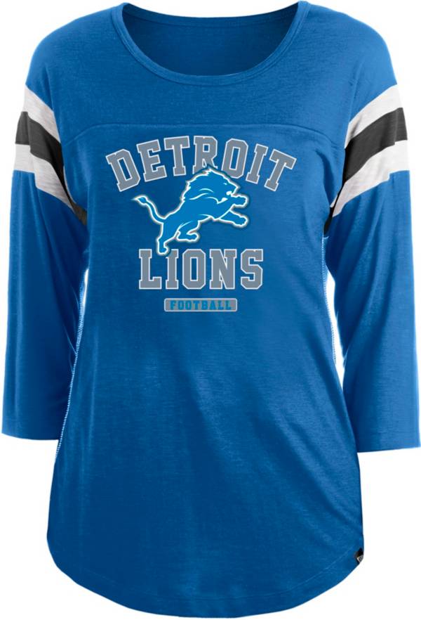 New Era Apparel Women's Detroit Lions Sublimated Blue Three-Quarter Sleeve T-Shirt product image