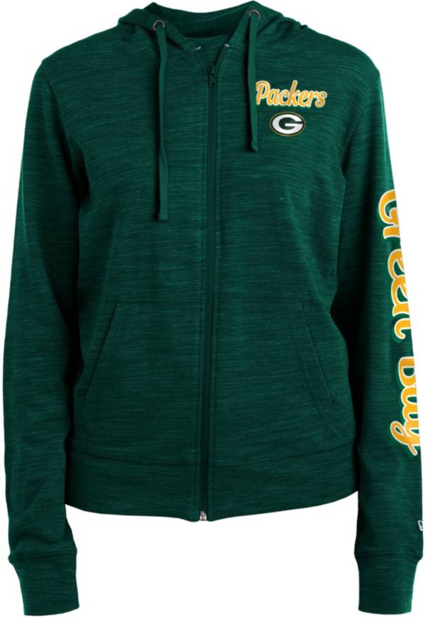 New Era Women's Green Bay Packers Green Space Dye Full-Zip Jacket product image