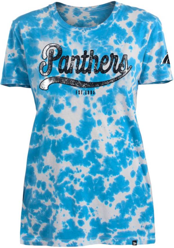 New Era Apparel Women's Carolina Panthers Tie Dye Blue T-Shirt product image