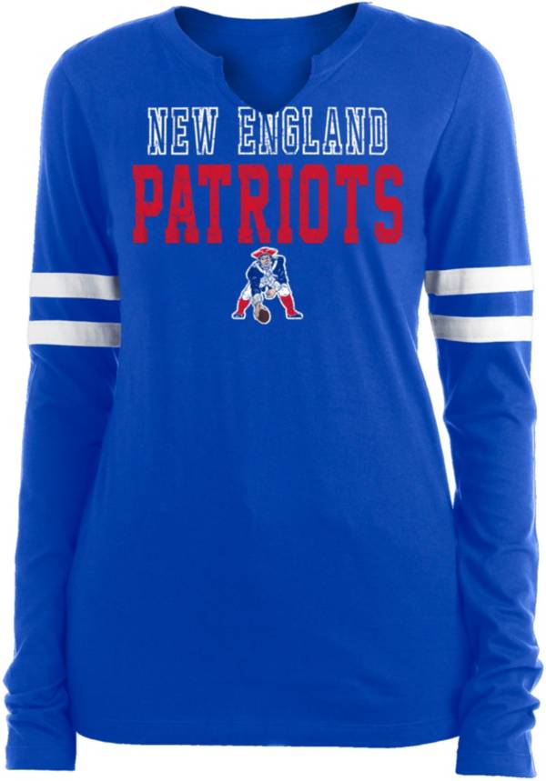 New Era Women's New England Patriots Brushed Cotton Blue Long Sleeve T-Shirt product image