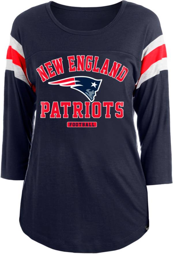 New Era Apparel Women's New England Patriots Sublimated Blue Three-Quarter Sleeve T-Shirt product image