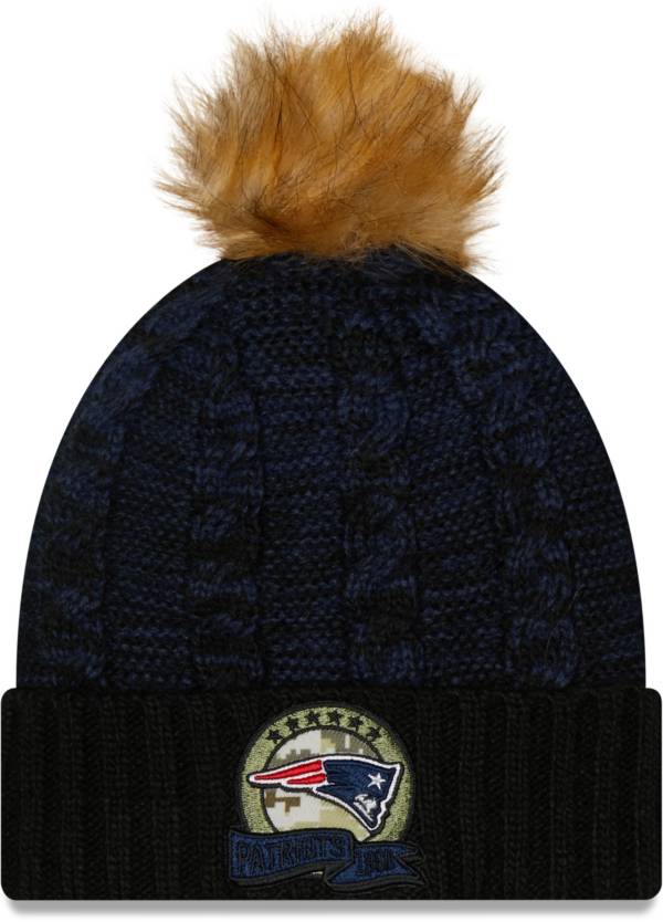 New Era Women's New England Patriots Salute to Service Black Knit Beanie product image