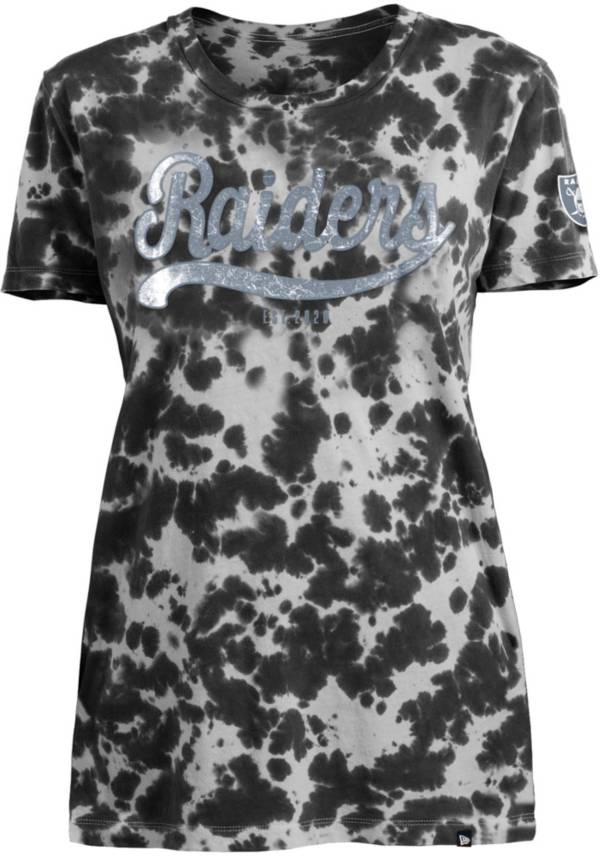 New Era Apparel Women's Las Vegas Raiders Tie Dye Black T-Shirt product image