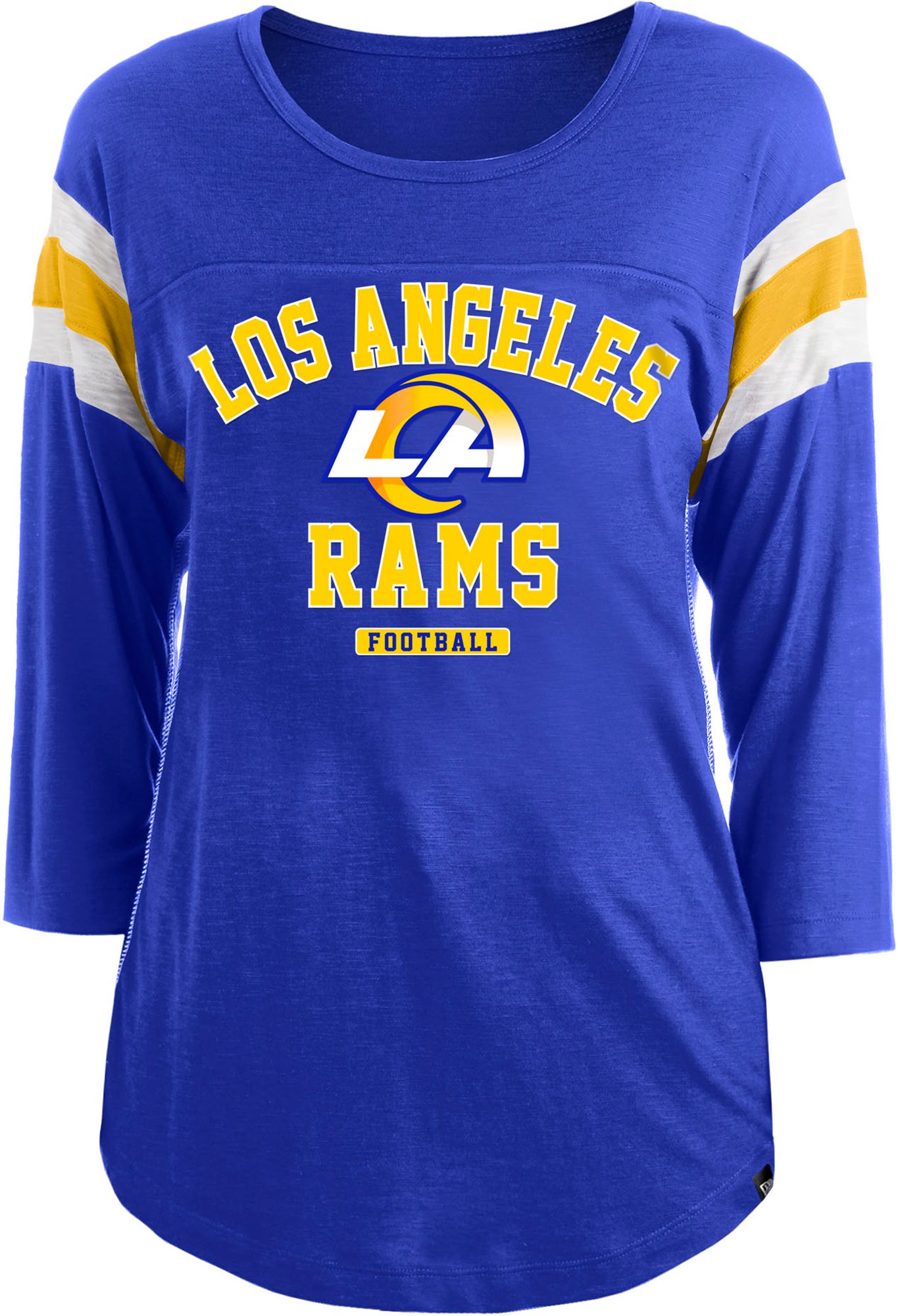 Men's New Era Royal Los Angeles Rams Current Raglan Long Sleeve T-Shirt