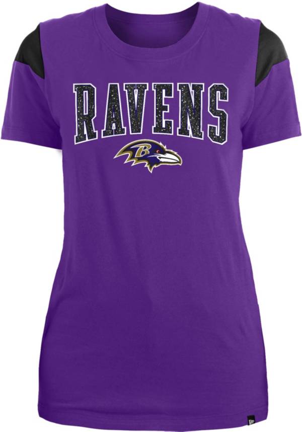 New Era Apparel Women's Baltimore Ravens Glitter Gel Purple T-Shirt product image