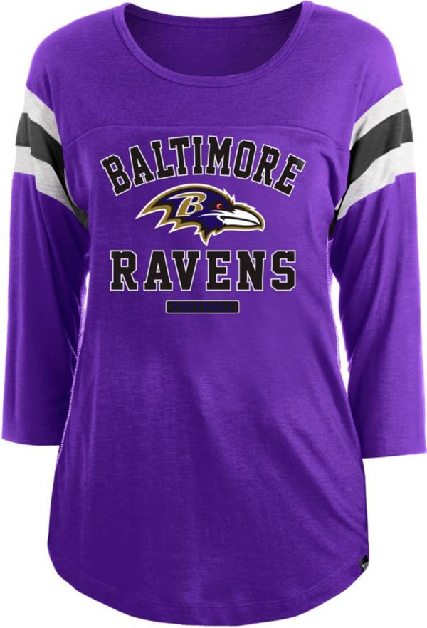 New Era Apparel Women's Baltimore Ravens Sublimated Purple Three-Quarter Sleeve T-Shirt product image