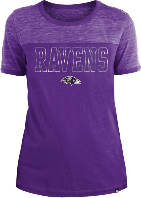 New Era Apparel Women's Baltimore Ravens Space Dye Foil Purple T-Shirt product image