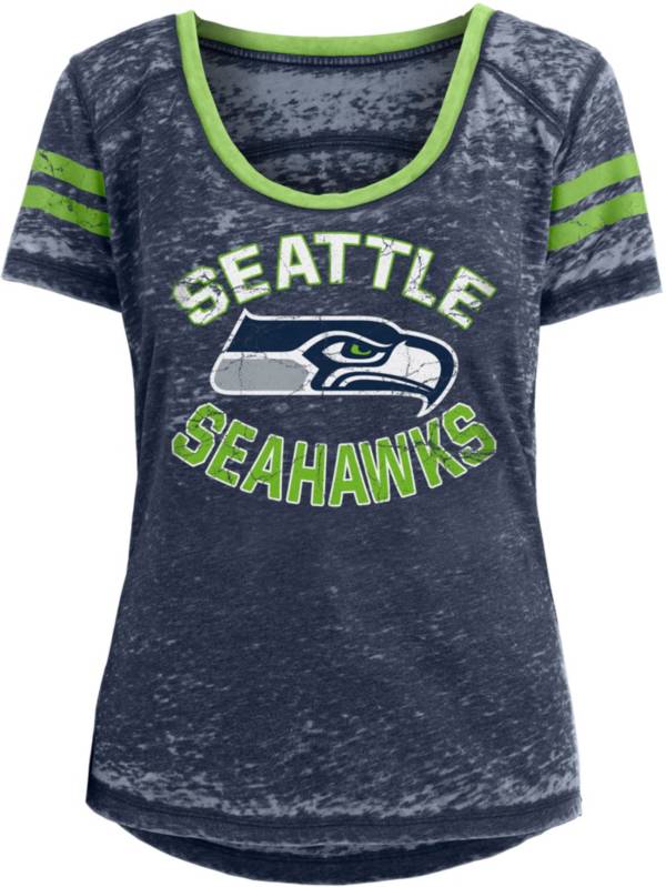 New Era Women's Seattle Seahawks Burnout Blue T-Shirt product image
