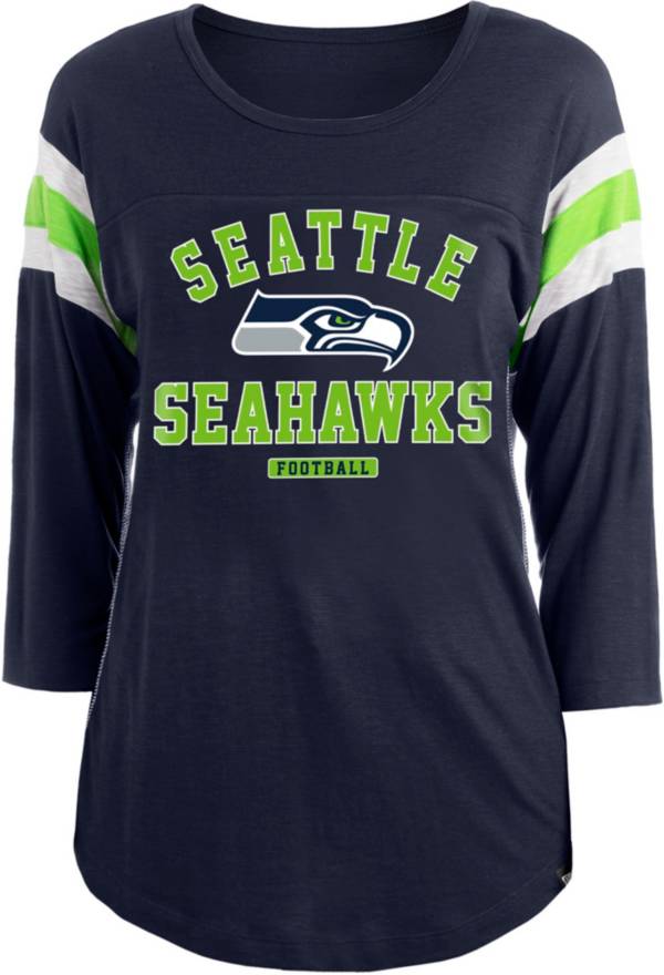 New Era Apparel Women's Seattle Seahawks Sublimated Blue Three-Quarter Sleeve T-Shirt product image