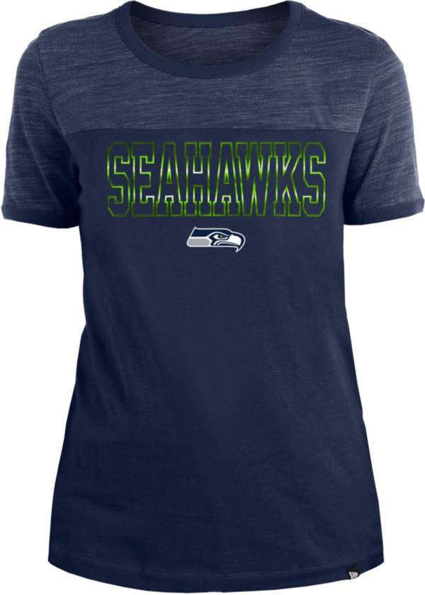 New Era Apparel Women's Seattle Seahawks Space Dye Foil Navy T-Shirt product image