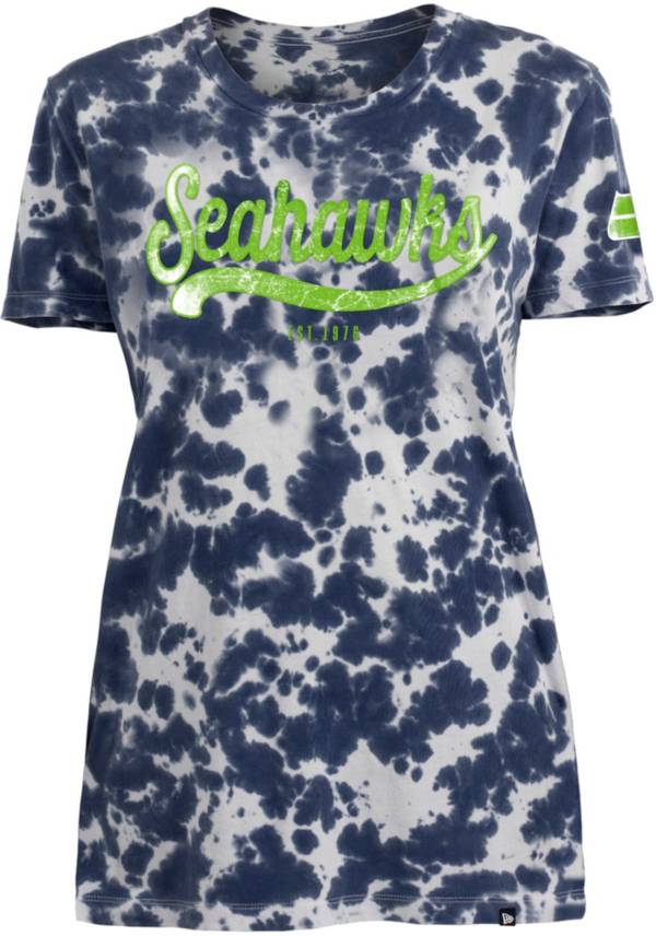 New Era Apparel Women's Seattle Seahawks Tie Dye Blue T-Shirt product image