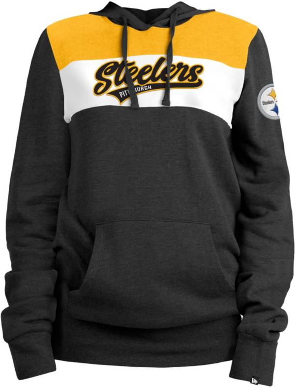 New Era Women's Pittsburgh Steelers Black Brush Fleece Pullover Hoodie product image