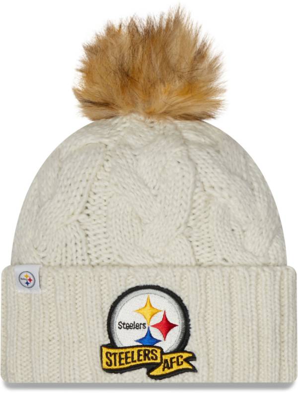 New Era Women's Pittsburgh Steelers Sideline White Knit Beanie product image
