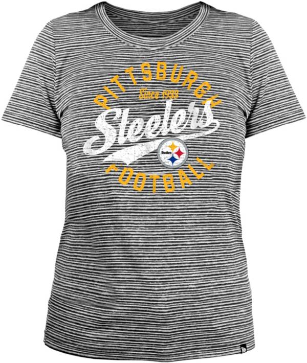 New Era Women's Pittsburgh Steelers Space Dye Black T-Shirt product image