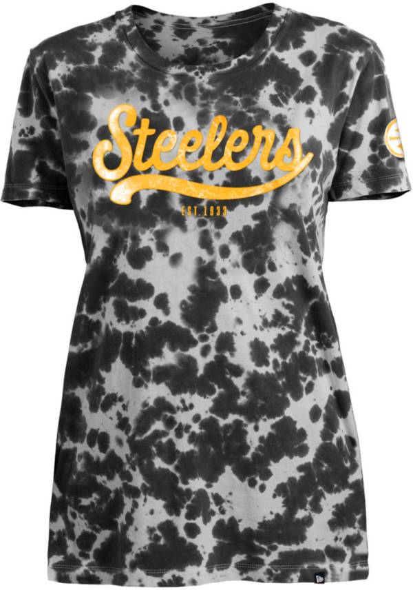 New Era Apparel Women's Pittsburgh Steelers Tie Dye Black T-Shirt product image