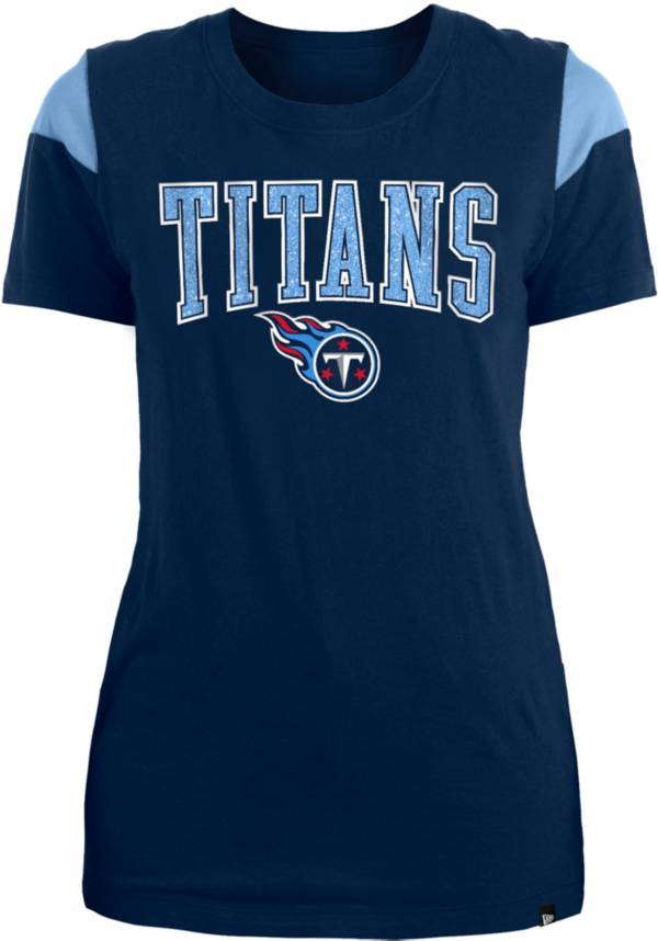 New Era Apparel Women's Tennessee Titans Glitter Gel Blue T-Shirt product image
