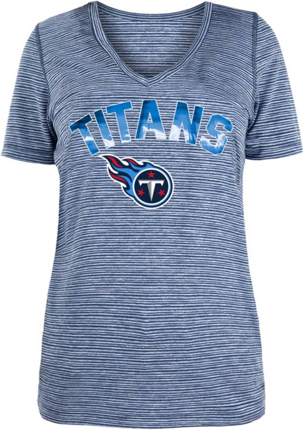 New Era Women's Tennessee Titans Space Dye Foil Navy T-Shirt product image