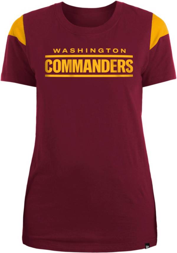 New Era Apparel Women's Washington Commanders Glitter Gel Red T-Shirt product image