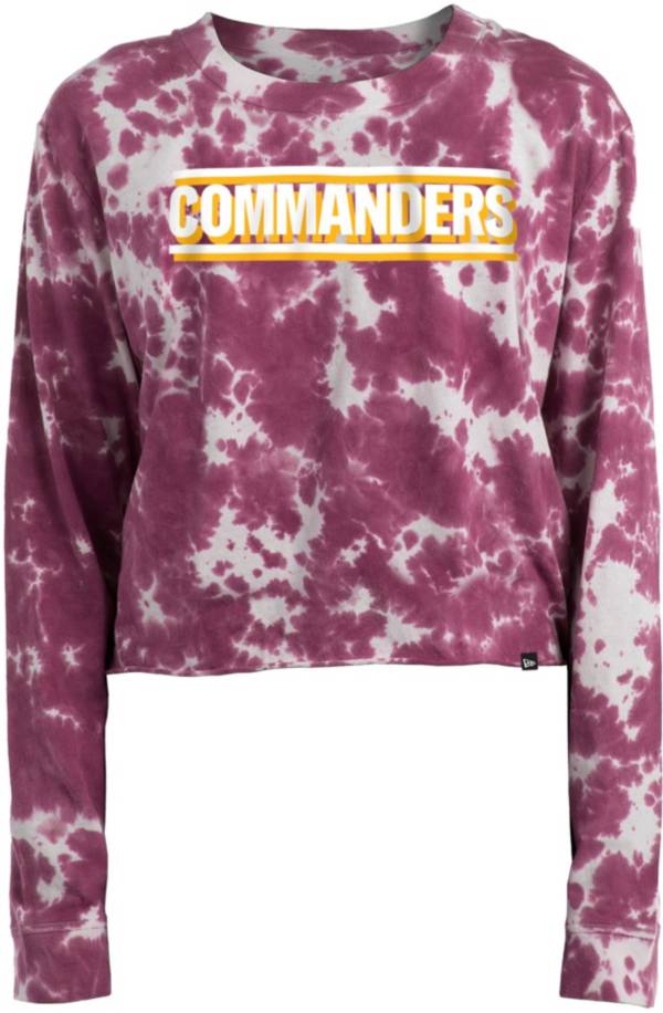 New Era Apparel Women's Washington Commanders Tie Dye Red Long Sleeve T-Shirt product image