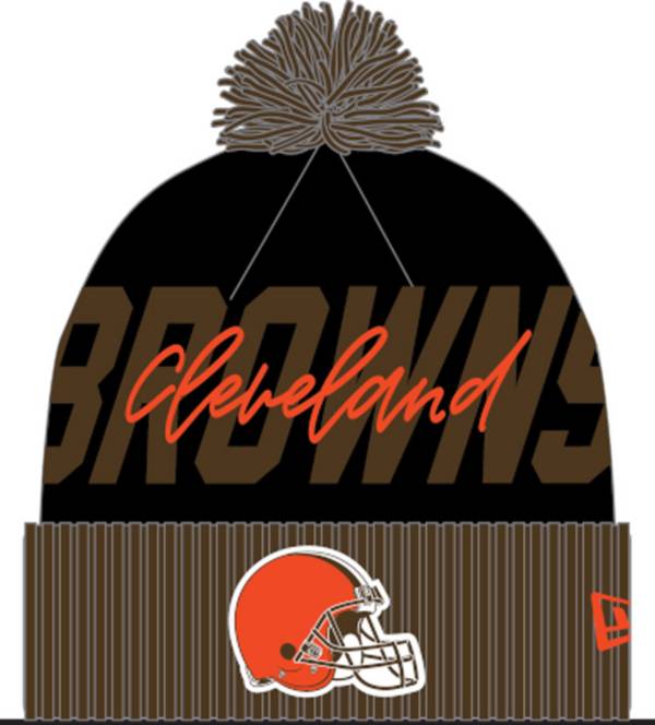 New Era Youth Cleveland Browns Confident Brown Knit Beanie product image