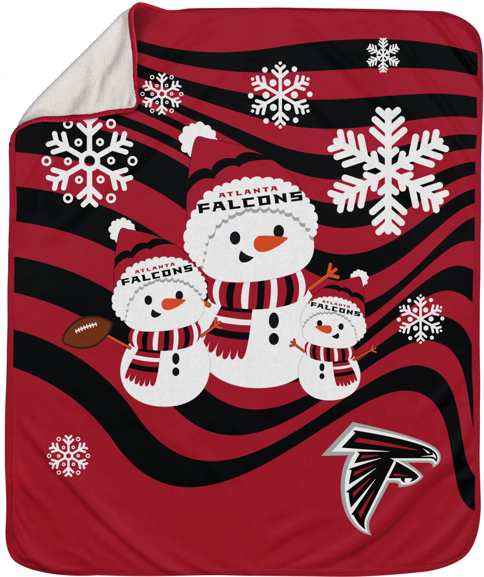 Pegasus Sports Atlanta Falcons Snowman Throw Blanket