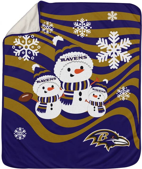 Pegasus Sports Baltimore Ravens Snowman Throw Blanket product image