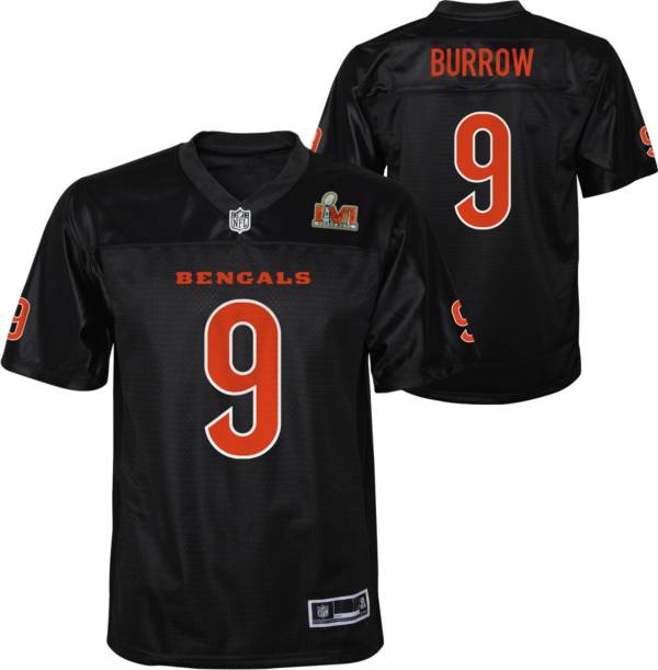 Nike Youth 2021 Super Bowl LVI Bound Cincinnati Bengals Joe Burrow #9 Jersey